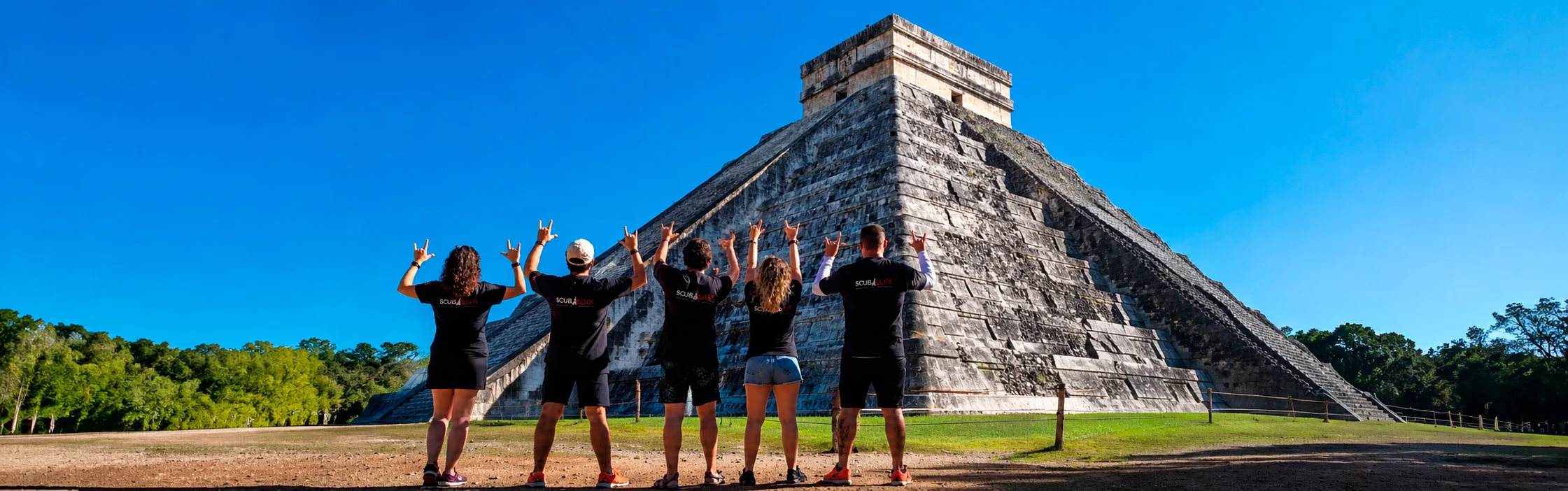 Scuba Alux group enjoying an excursion in the Riviera Maya