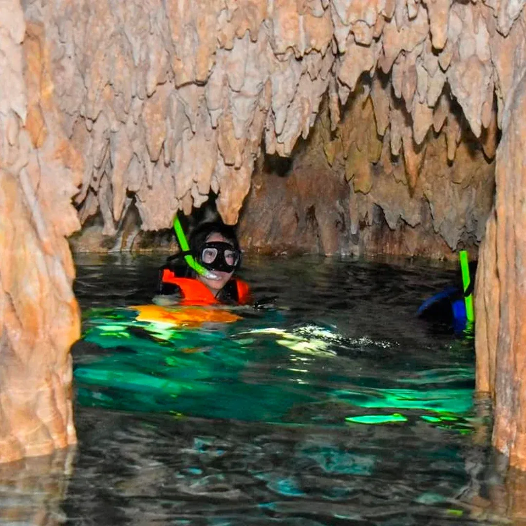 Cenote snorkeling near Playa del Carmen